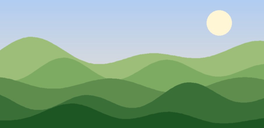 Paisagem ilustrativa gerada aleatoriamente