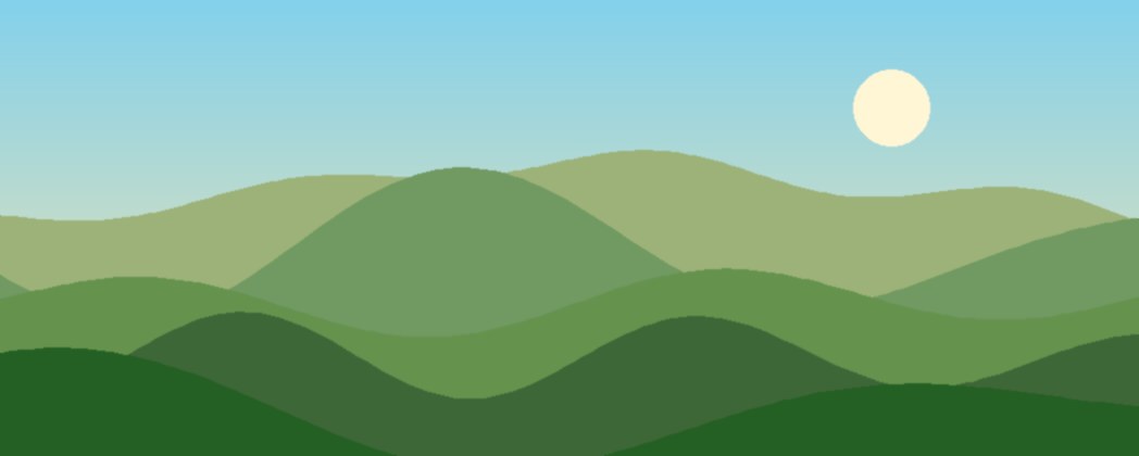 Paisagem panorâmica ilustrativa gerada aleatoriamente